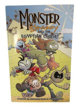 Signed Monster Elementary And The Egyptian Curse! Paperback Book Nicholas Doan 2